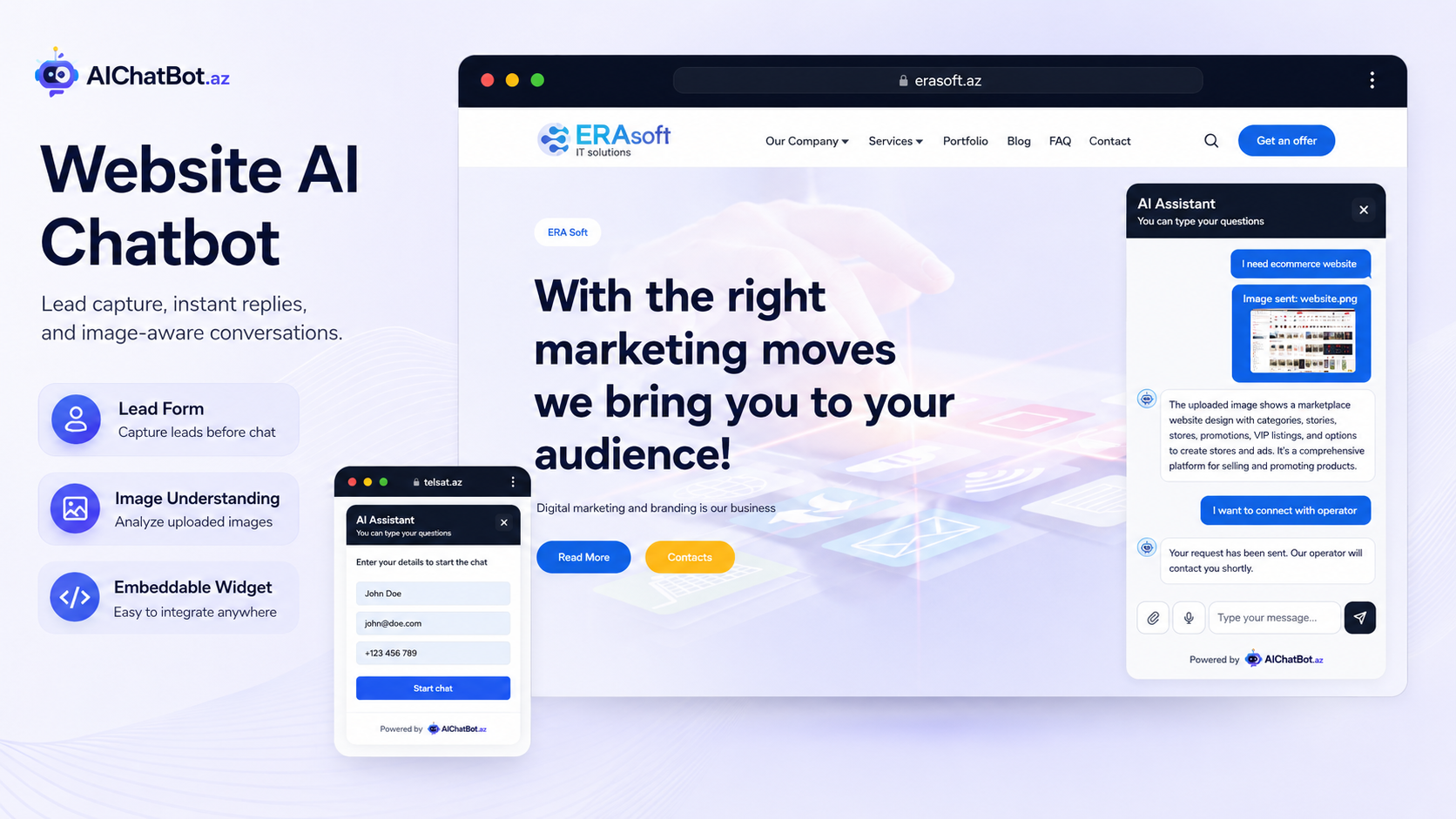 AIChatBot.az süni intellekt əsaslı chatbot platforması