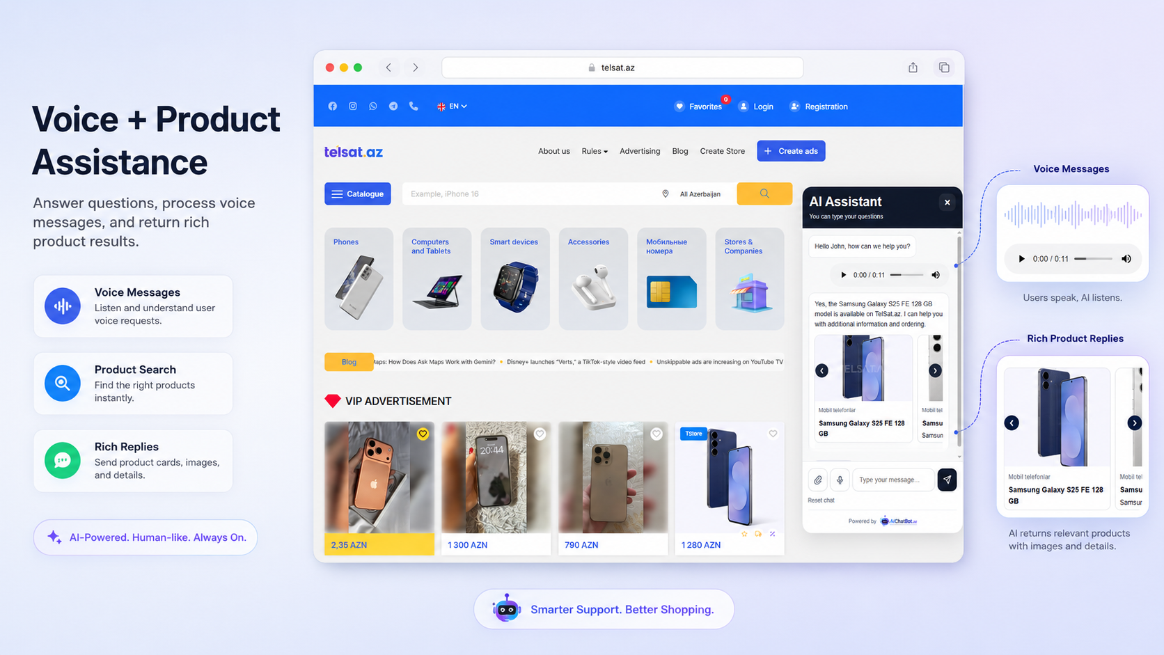 AIChatBot.az süni intellekt əsaslı chatbot platforması